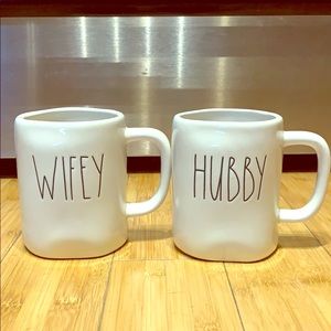 Rae Dunn Wifey Hubby set of mugs